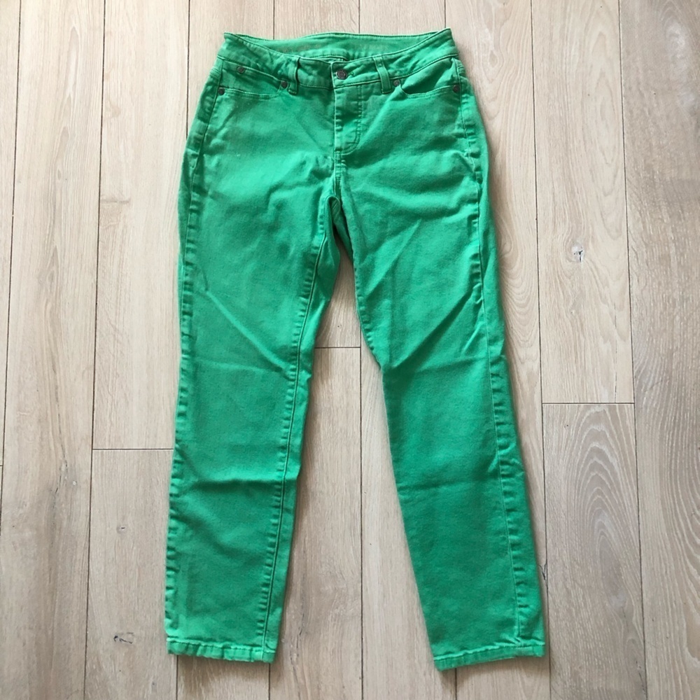 Talbots Curvy Ankle Pants in Green Size 4P